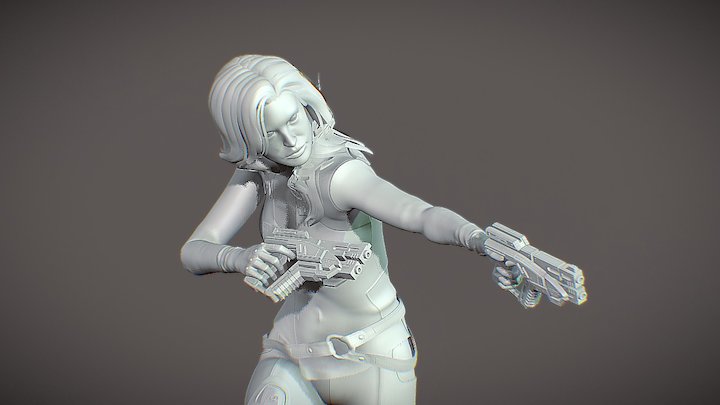 Character Miranda Lawson 3D remodeling 3D Model