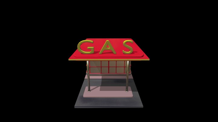 Gas Station 3D Model