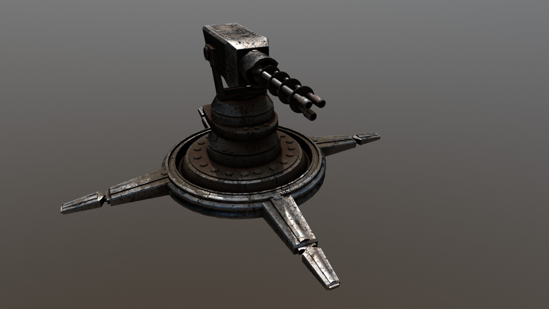 Old rusty turret