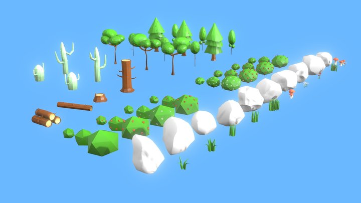 Low poly Nature Pack [Splendor Made] 3D Model