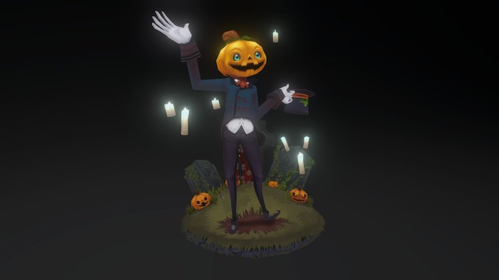 Pumpkin Man 3D Model
