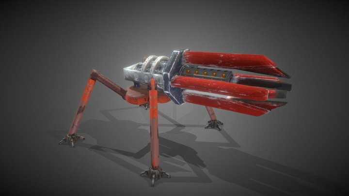 Cuadruped Canon 3D Model