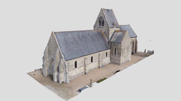 Eglise de Cricqueville en Bessin 3D Model