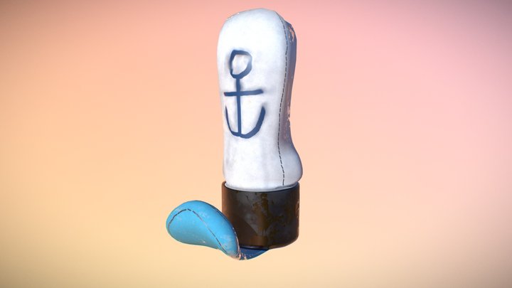 Krusty Krab Employee Hat 3D Model