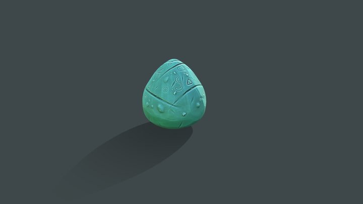 Stylized Dino Egg 3D Model
