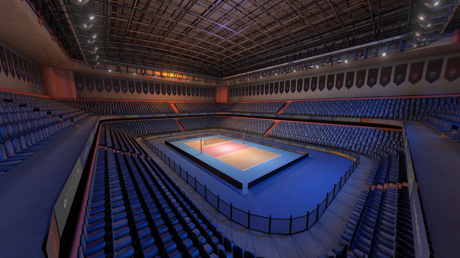 VR Volleyball Court Buy Royalty Free 3D model by Leandro Nicolas