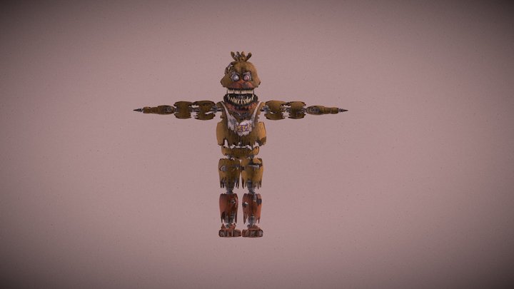Nightmare Chica Fnaf 4(2) 3D Model