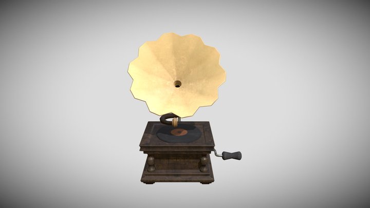 Gramophone 3D Model 3D Model