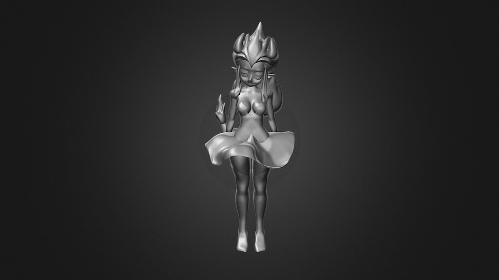 Demon Girl doodle - 3D model by silentfly [5616bc0] - Sketchfab