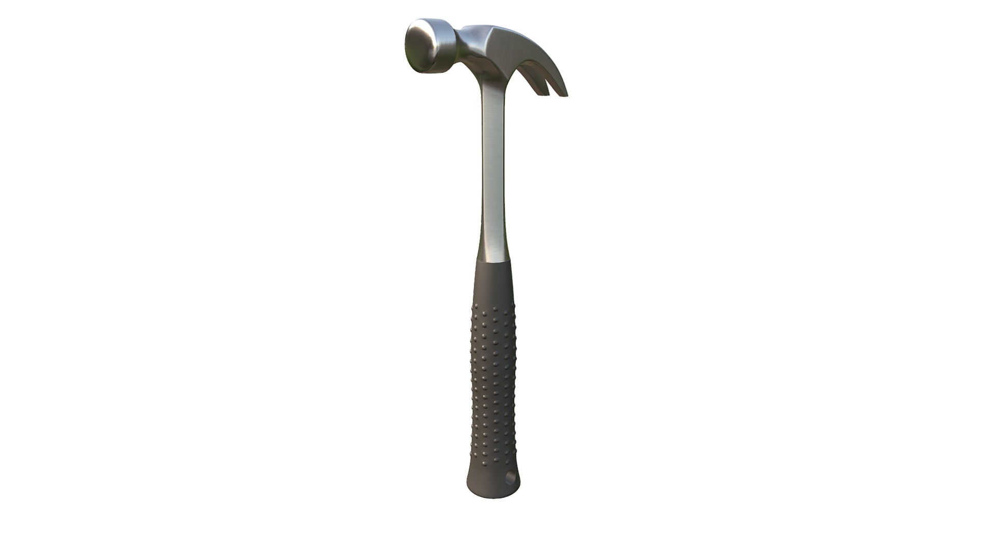 3D model Regular claw hammer - This is a 3D model of the Regular claw hammer. The 3D model is about a silver and black sword.