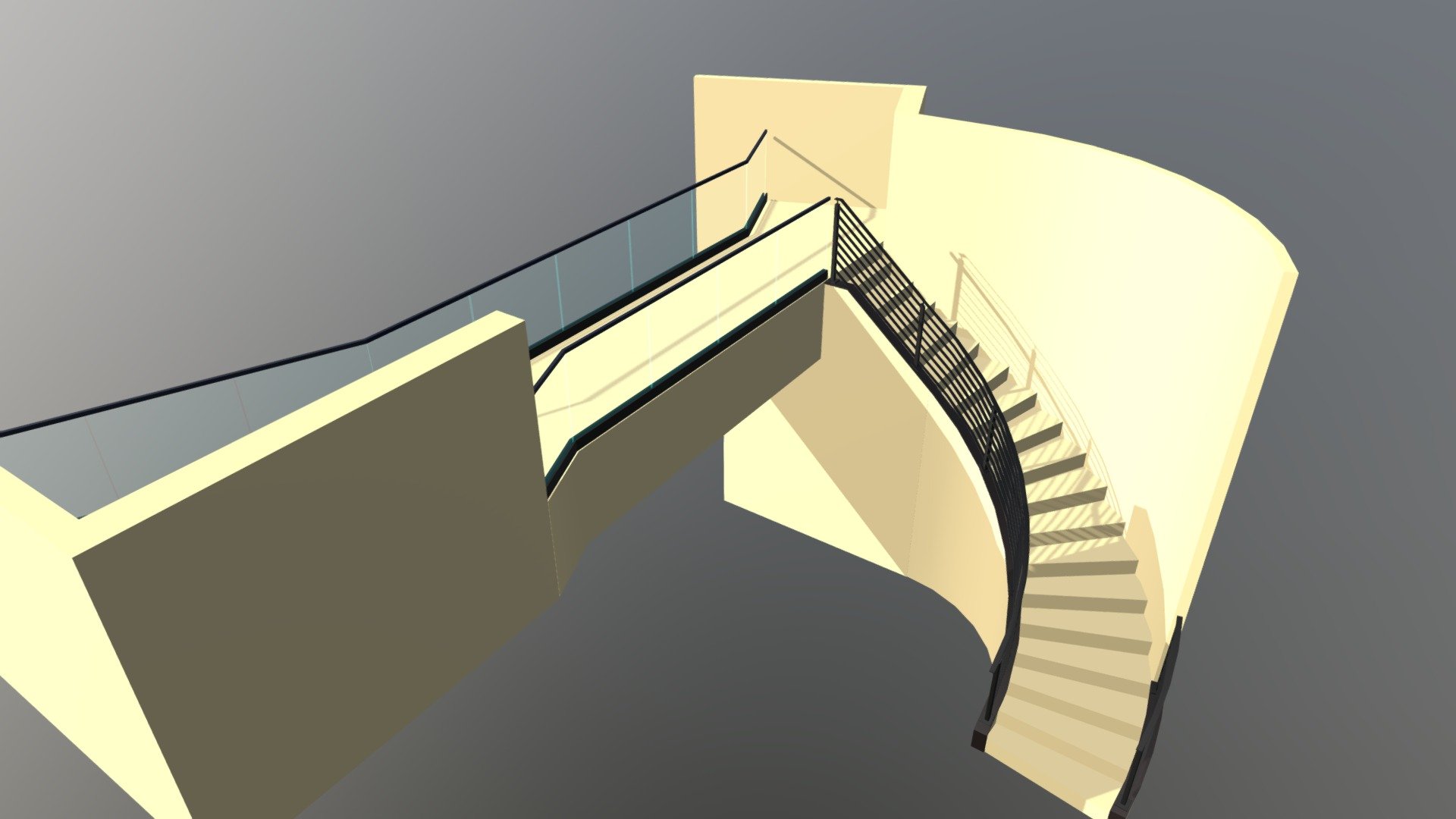 Curved Stair Railing Remodel Winter Palace