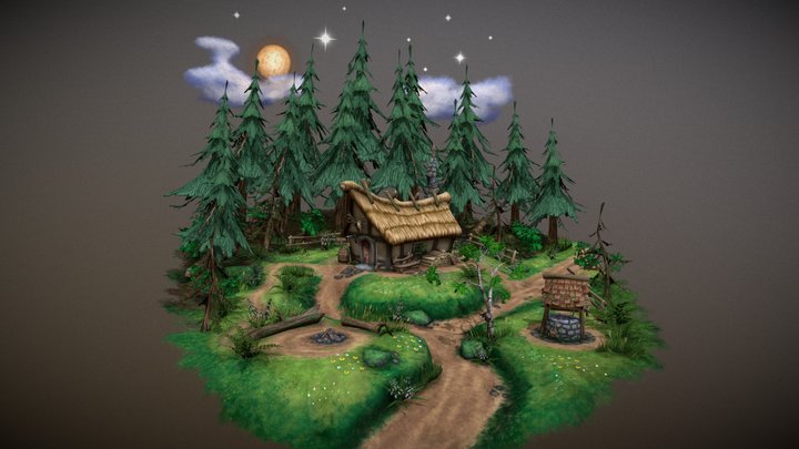 Fantasy Cottage 3D Model