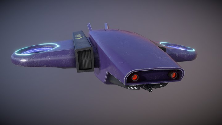 Attack Drone Scifi 3D Model