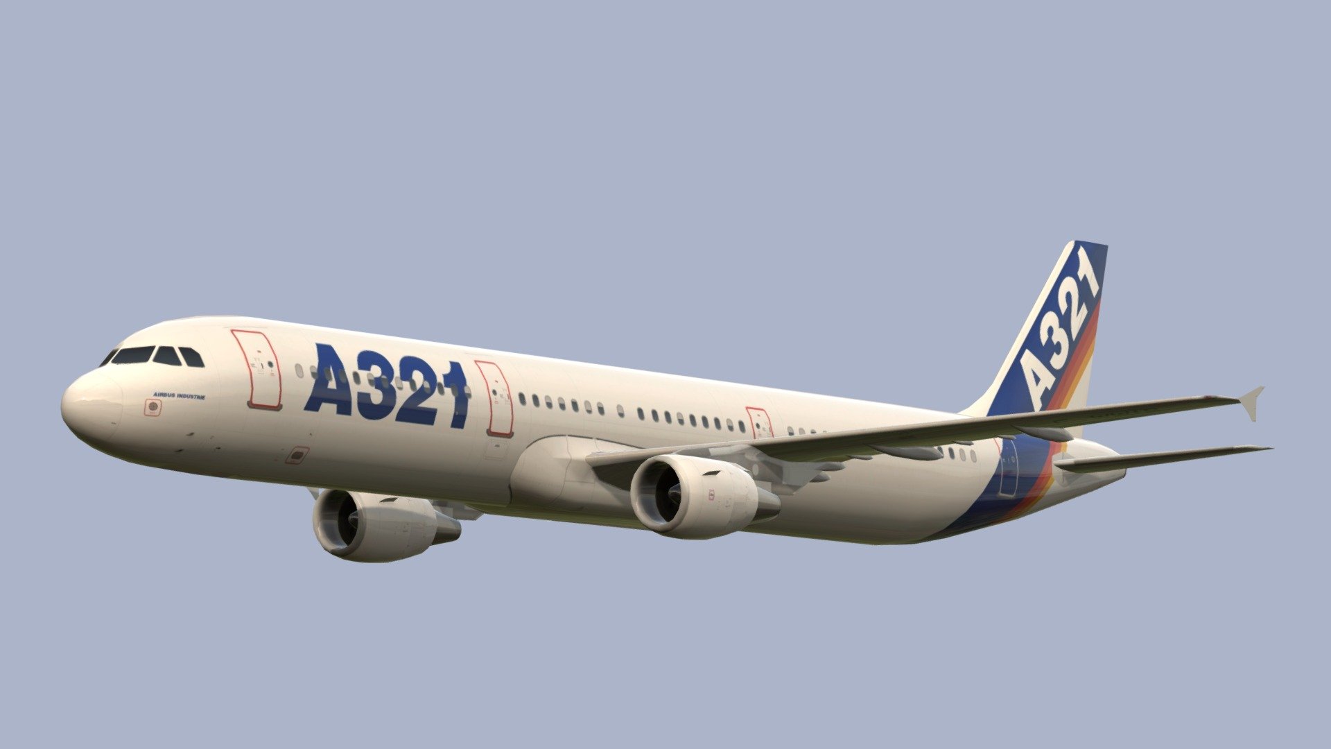 Airbus A321 - Download Free 3D model by OUTPISTON (@outpiston