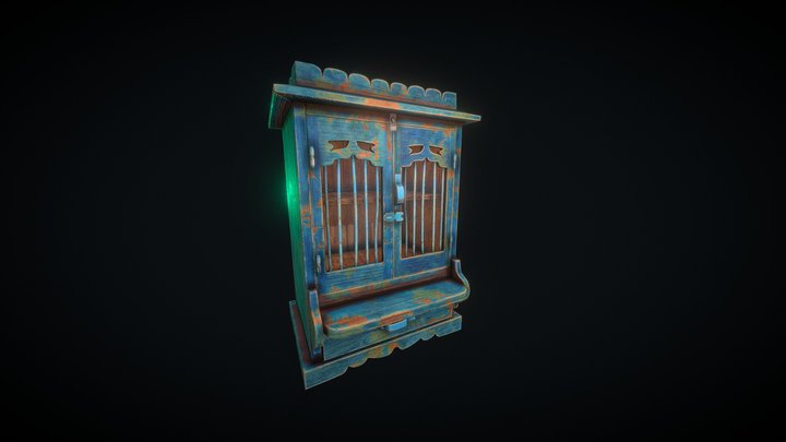 Stylised Old Cabinet - Game ready(FREE DOWNLOAD) 3D Model