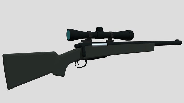 Low-poly M24 Sniper rifle 3D Model