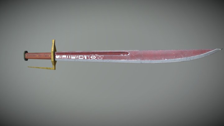 Traditional Mackilin Sword 3D Model