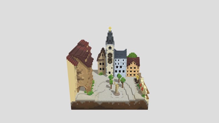 Francie - náměstí 3D Model