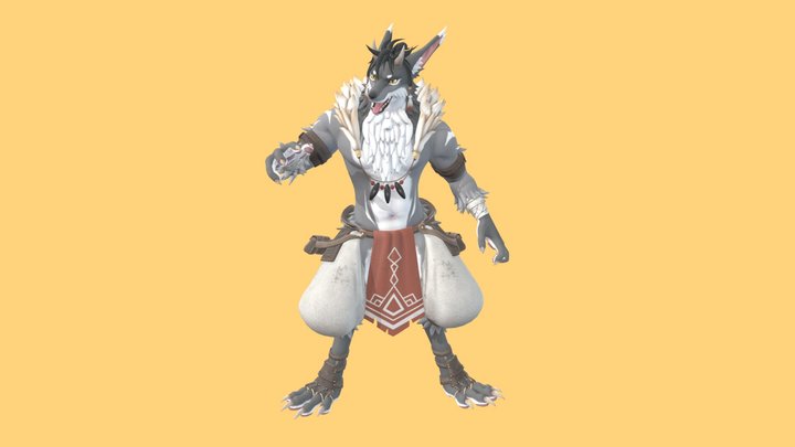 Volfur_Furry for VRChat avatar 3D Model