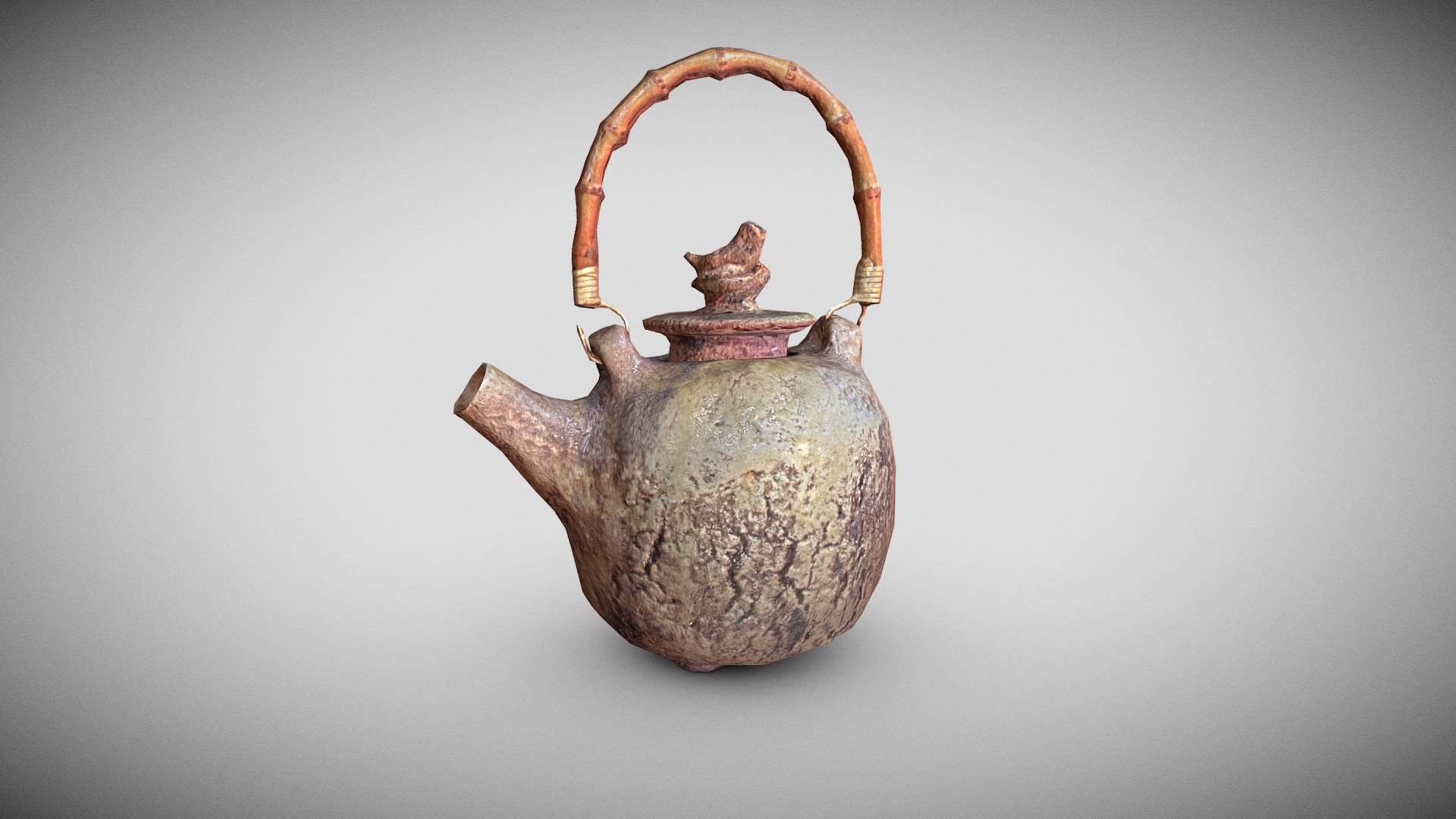 Tea Pot with a bamboo handle