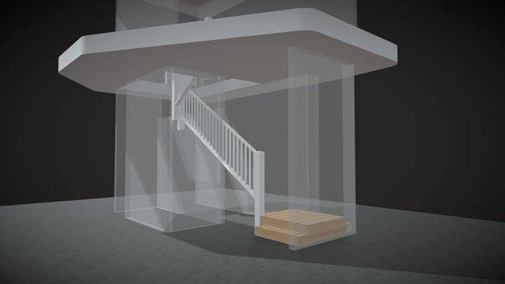 Halvdan-S railings + landing 3D Model