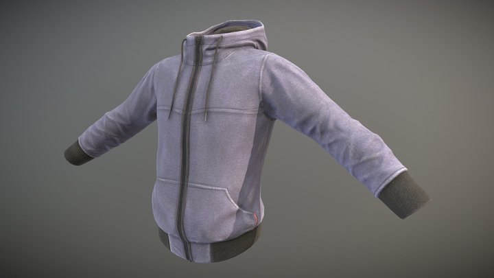 Hooded Jacket 3D Model