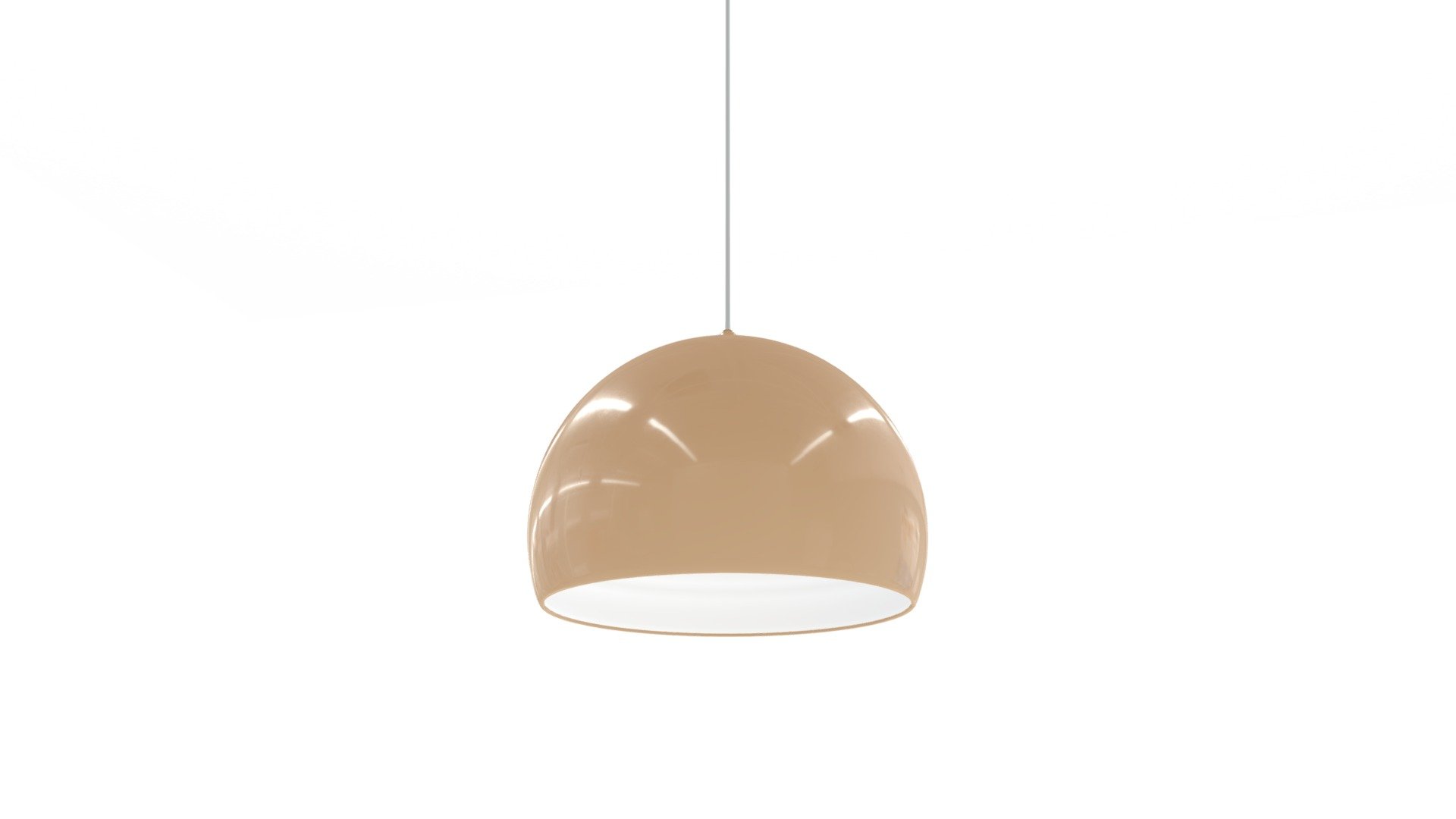 Boule Pendant, Champagne and Gloss White
