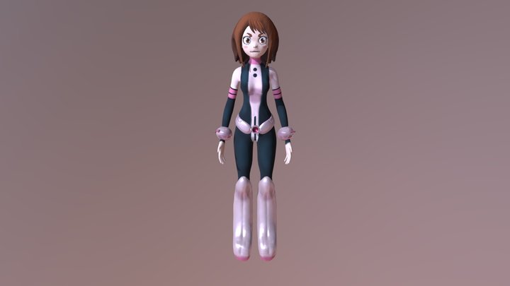 Personagem Escultura 2 - Uraraka - Terminado 3D Model