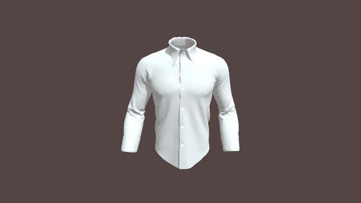 Formal White Shirt 3D Model