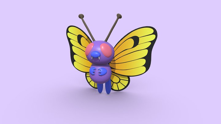 Butterfree Pokemon 3D Model