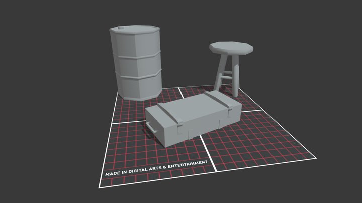 [DAE] Forest Loner - 3 Simple Props 3D Model