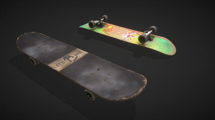 Skateboard Texturing for Sketchfab Challenge 3D Model