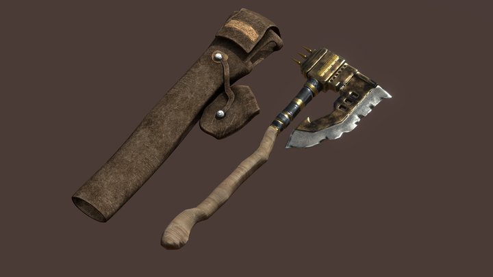 Axe and cover 3D Model