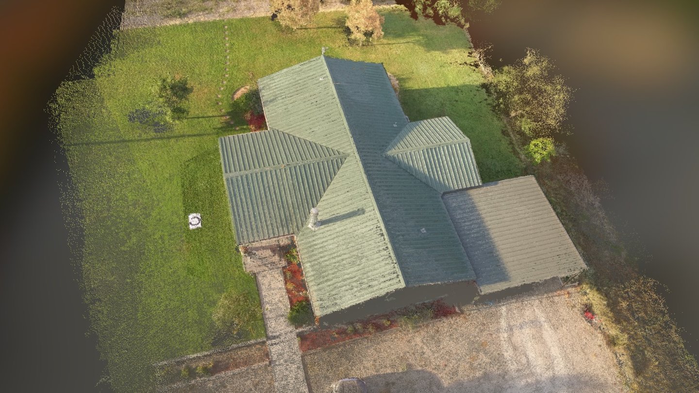 Residential Metal Roof Dense Point Cloud