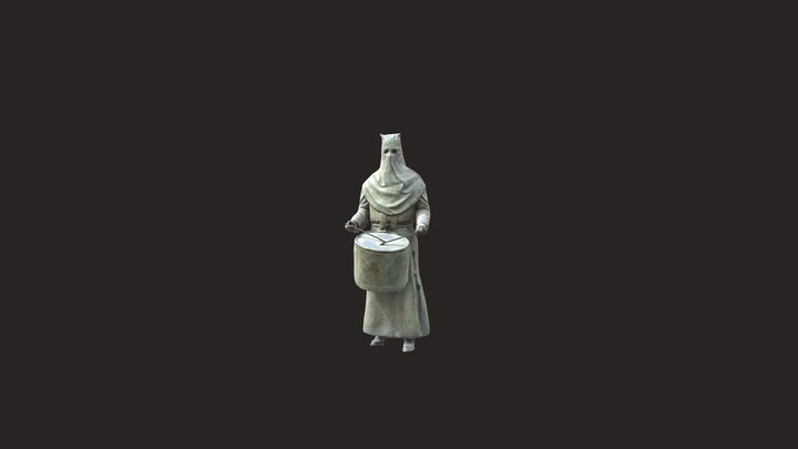 Monumento al cofrade optimizado 3D Model