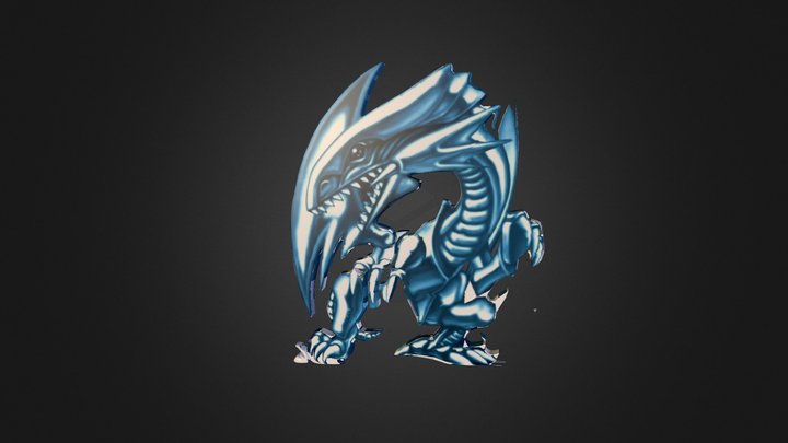 Blue eyes white dragon logo 3D Model