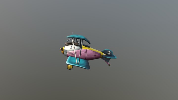WWI D.VA Plane stylised 3D Model
