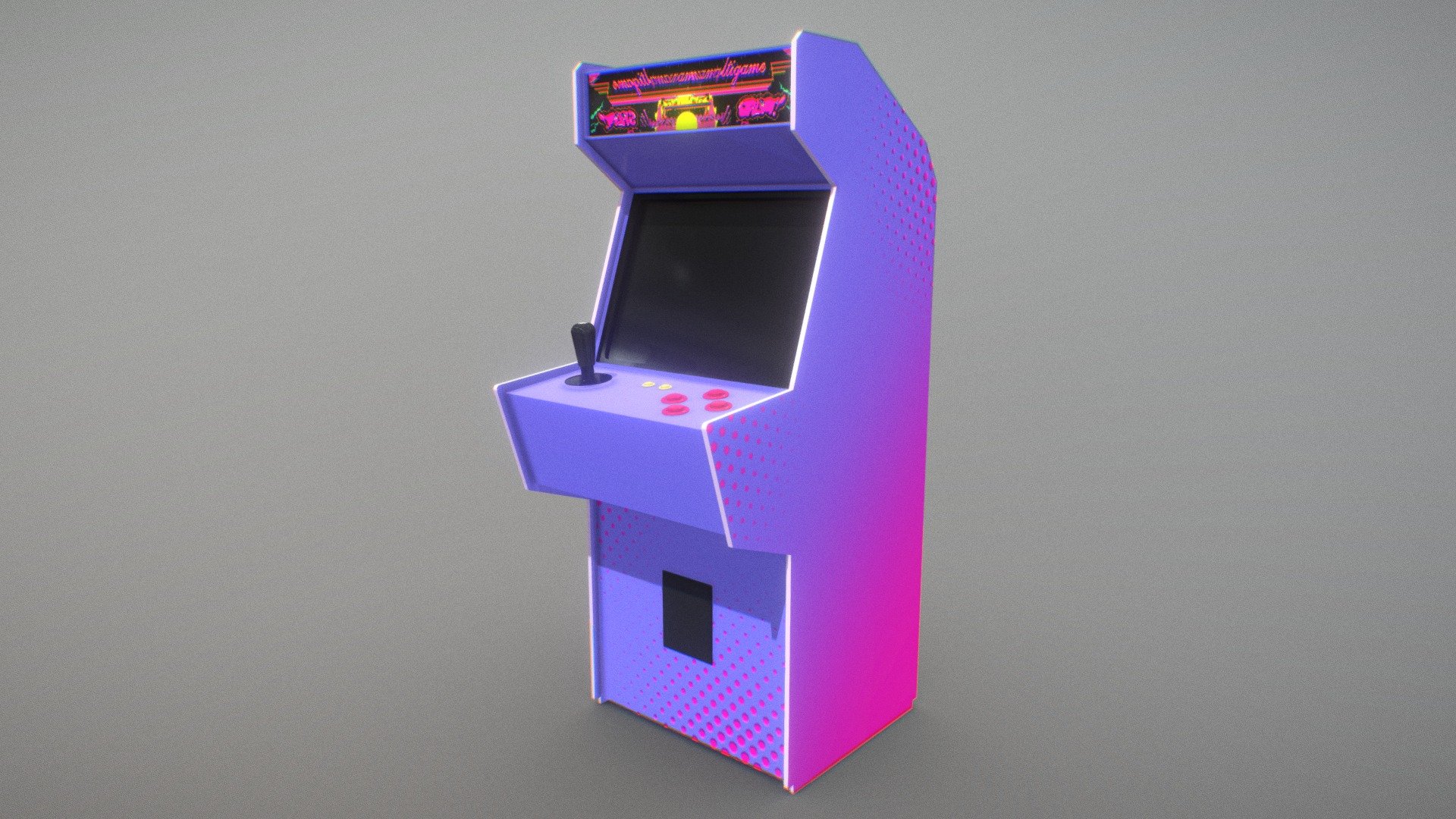 Tacky Arcade Machine - 3D model by threedeejunkee [562c5aa] - Sketchfab