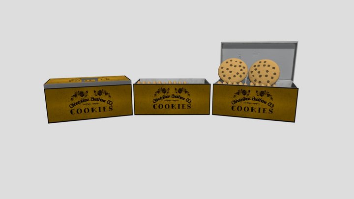 Box of cookies 3D Model