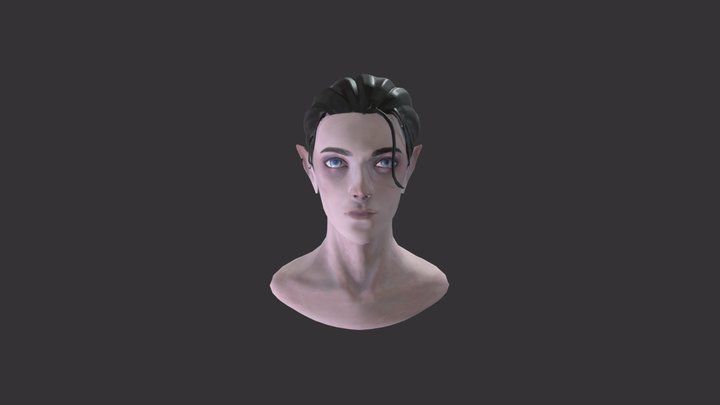 Elf Bust 3D Model