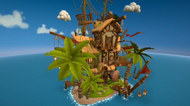 Pirate island 3D Model