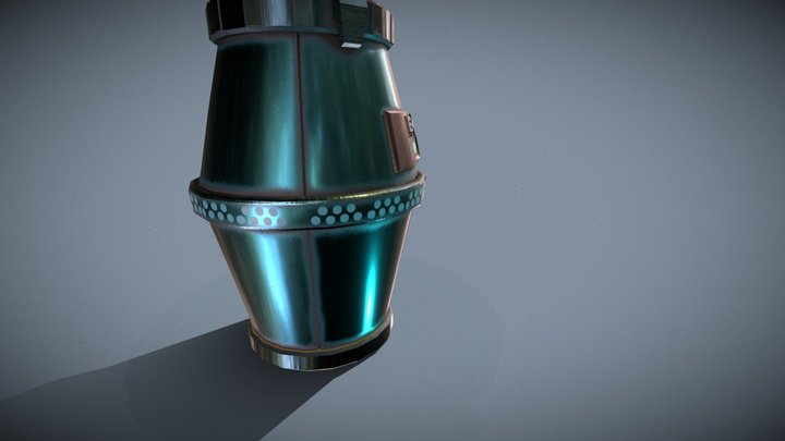 Sci-Fi Barrel 3D Model