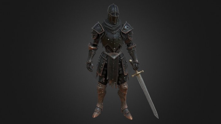 Hollow Warrior – Cursed Empty Knight Armor – Modelo 3D gratuito STL