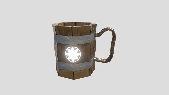 Wooden Mug 3D Model