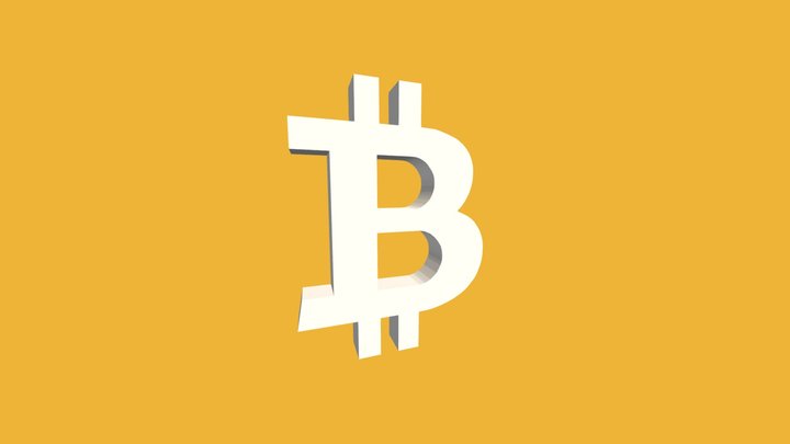 Bitcoin Token 3D Model 3D Model