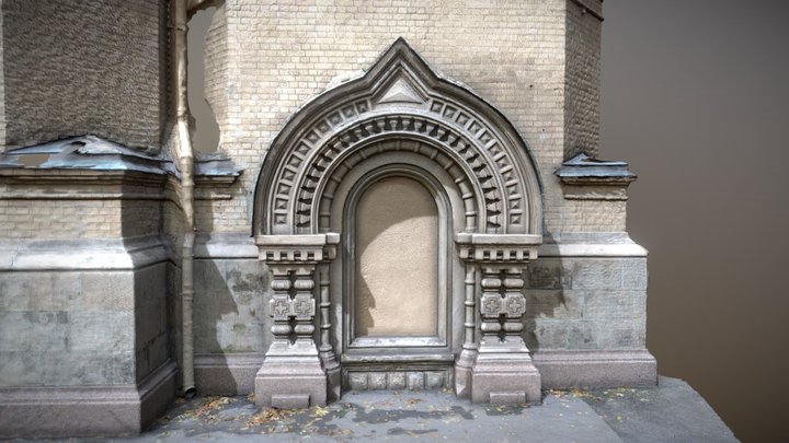 Church facade detail 3D Model