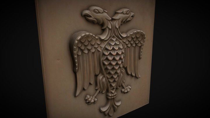 Serbian heraldic symbol 3D Model