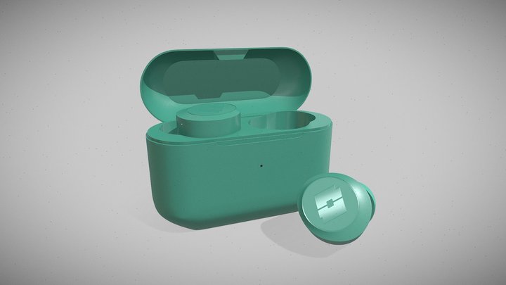 Green Earbuds - Realistic Model (High Poly) – Free 3D Model STL