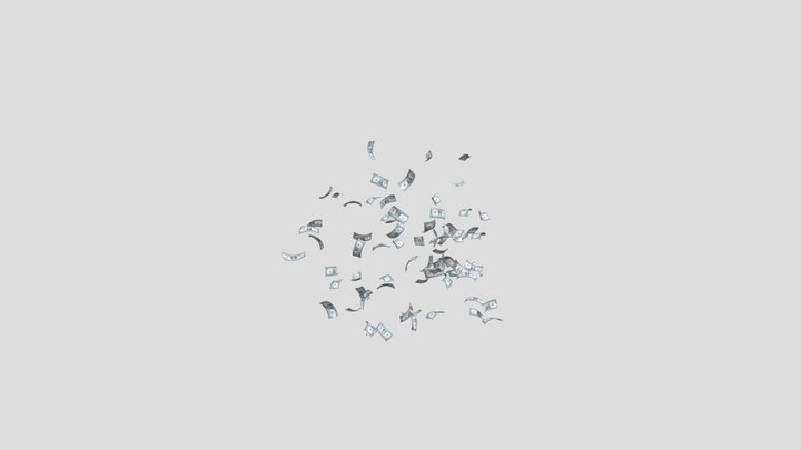 Dollar Rain 3d 3D Model