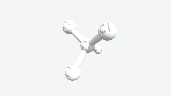 Chloroform 3D Molecular Model — CAS 67-66-3